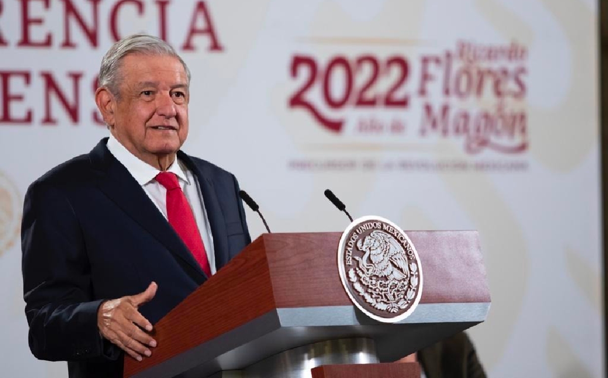 El Presidente durante du primera conferencia mañanera del 2022 en Palacio Nacional. | Cortesía
