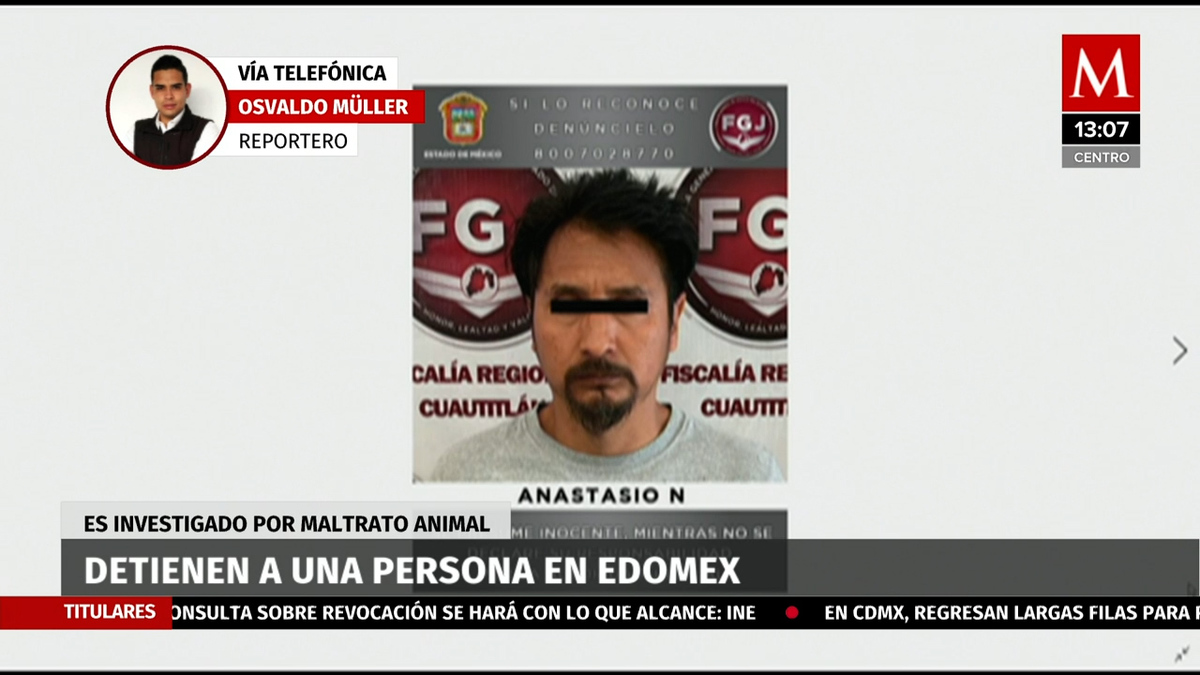 Detienen a una persona por maltrato animal en Estado de México