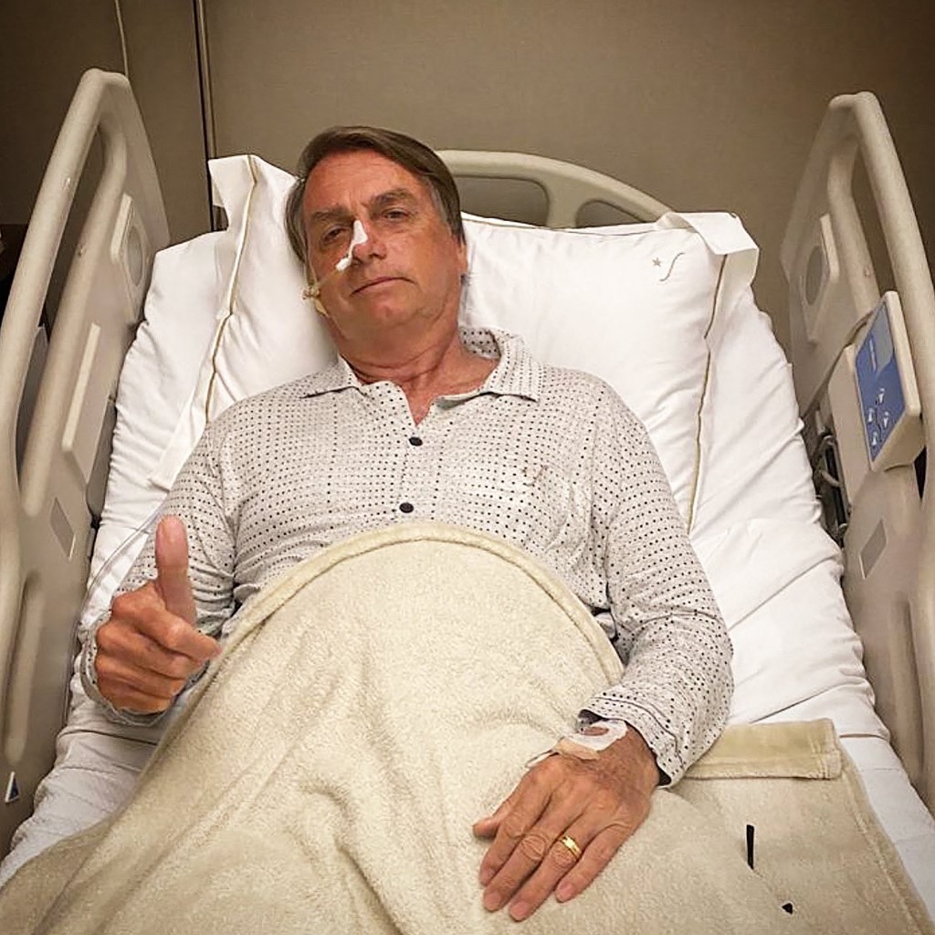 Jair Bolsonaro había sido internado por una obstrucción intestinal, es la segunda vez que es internado. (AFP)