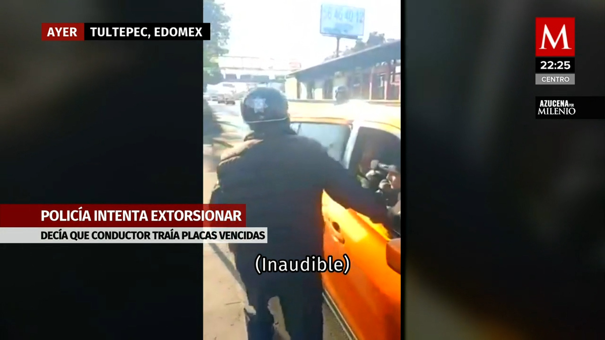 Policías de Tultepec que quería extorsionar a dos conductores fueron interrumpidos