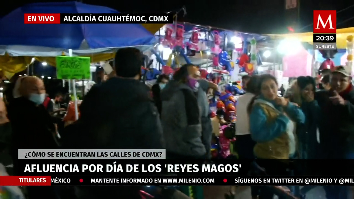 Afluencia por las calles de la CdMx por día de los "Reyes Magos"