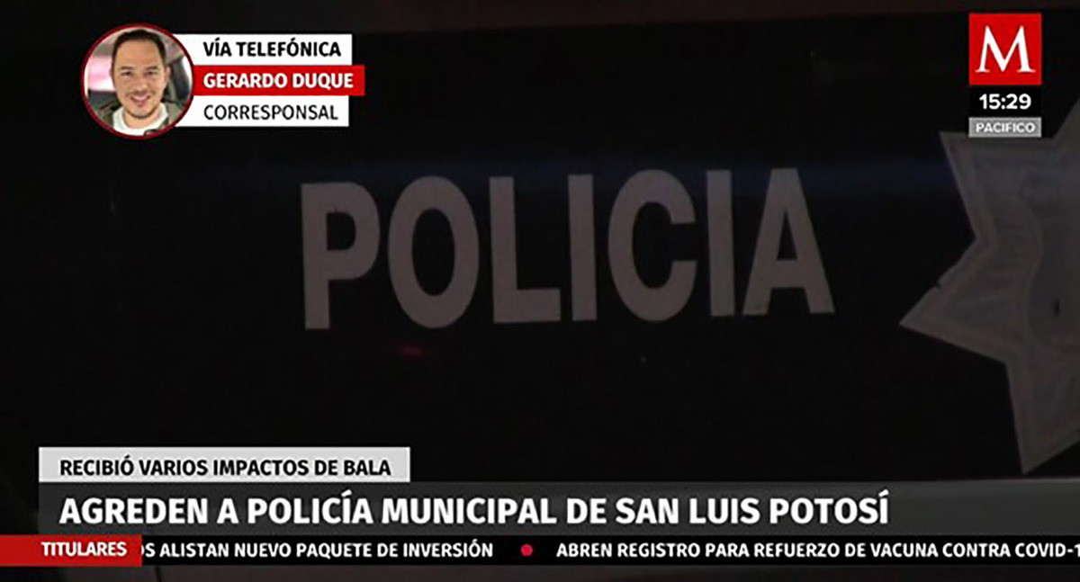 Agreden a Policía Municipal de San Luis Potosí