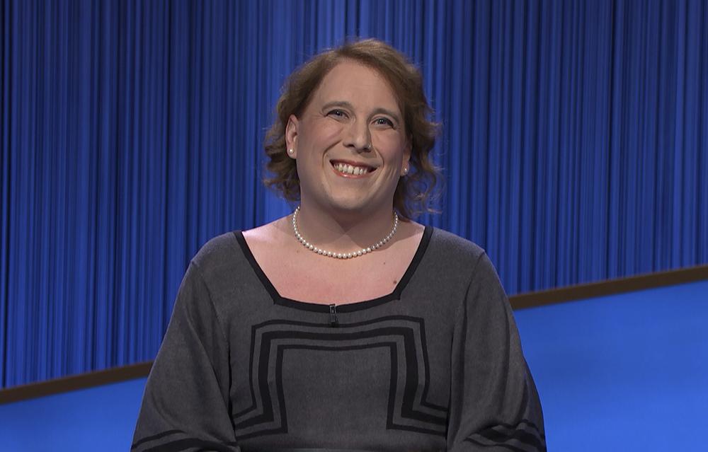 Amy Schneider, ganadora del programa de televisión "Jeopardy!". / AP.