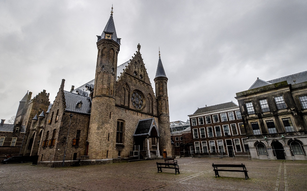 El Ridderzaal, edificio principal del Binnenhof​ en la La Haya, en los Países Bajos. (AFP)