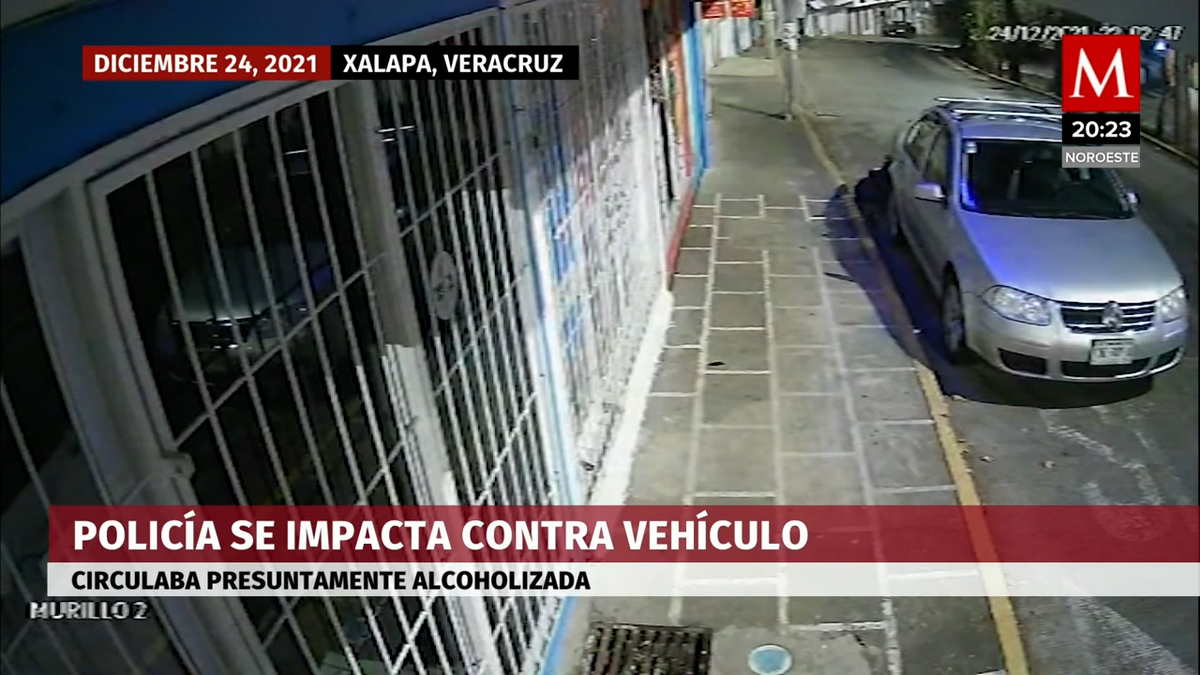 Xalapa, Veracruz chocó en su moto contra un vehículo cuando manejaba