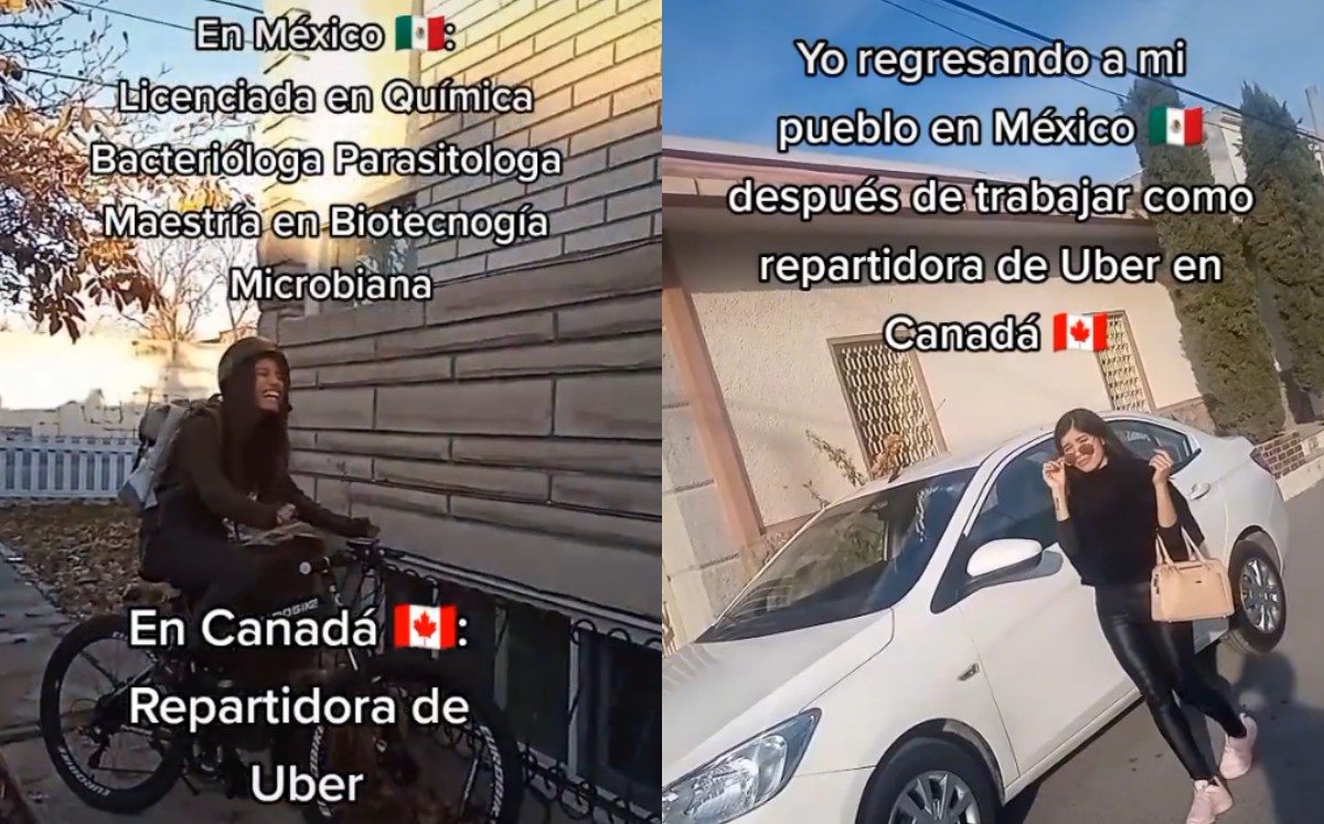 Así dio a conocer que es repartidora de Uber (TikTok).