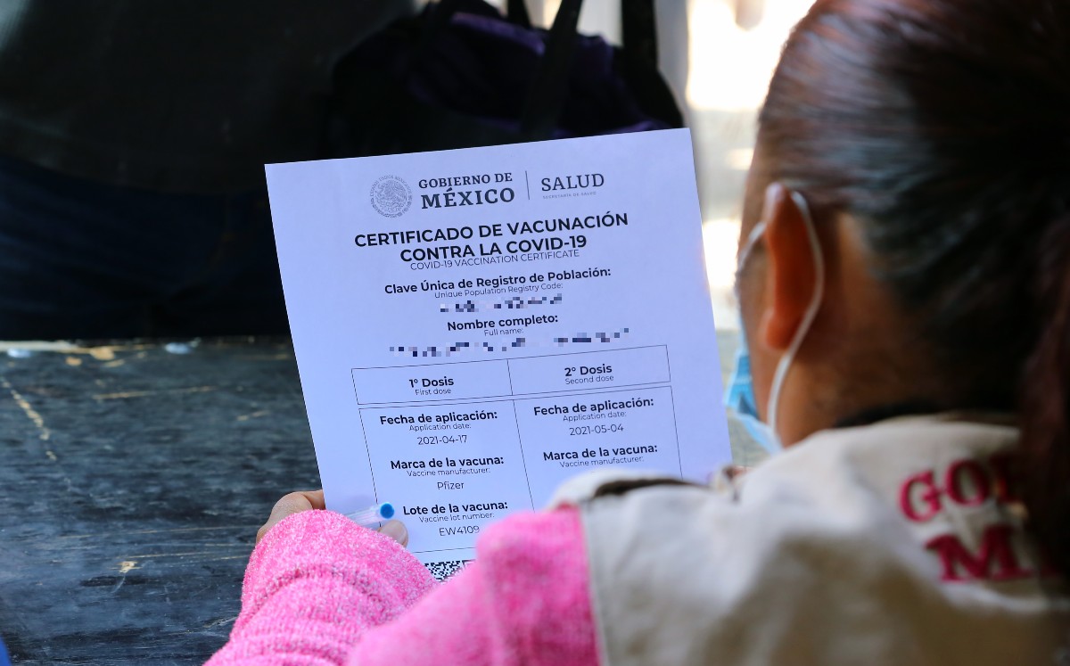 Certificado de vacunación contra covid. (Martín Piña)