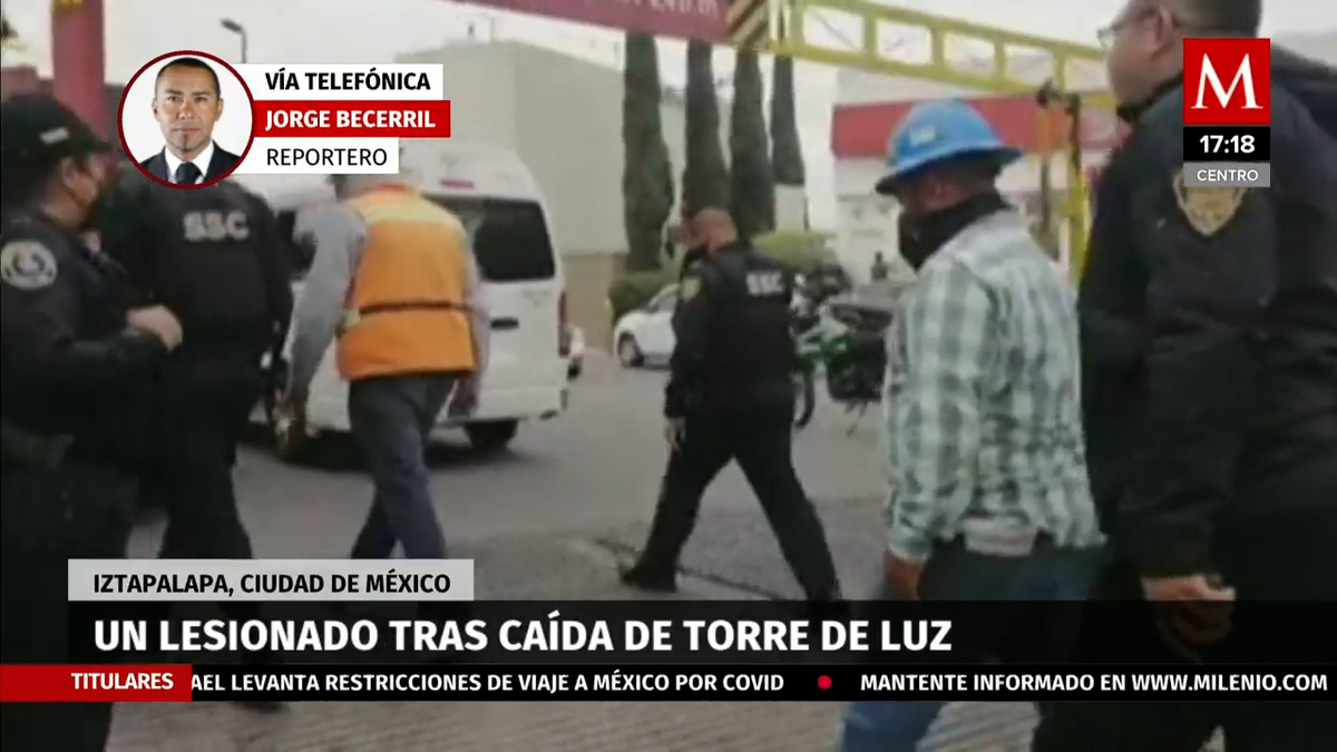 Colapso de estructura metálica en Iztapalapa deja un lesionado