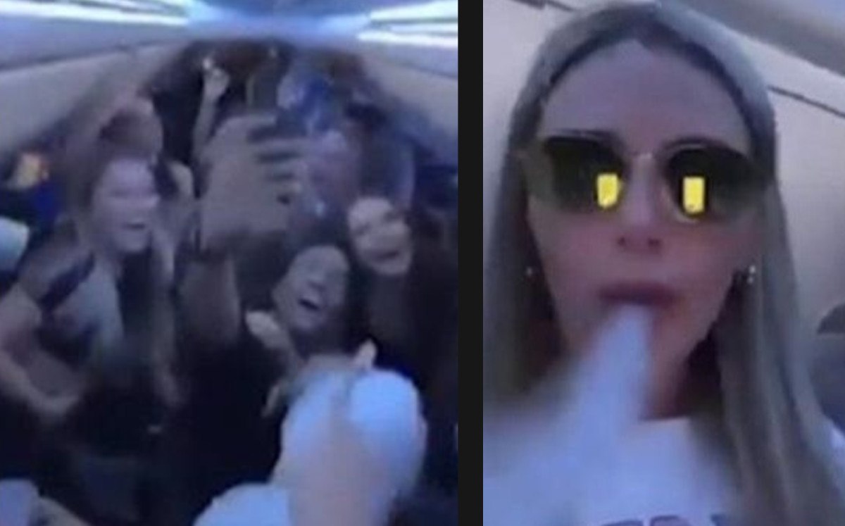¡Indiganción! Canadienses hacen fiesta sin prevenir covid en vuelo hacia Cancún. |Especial