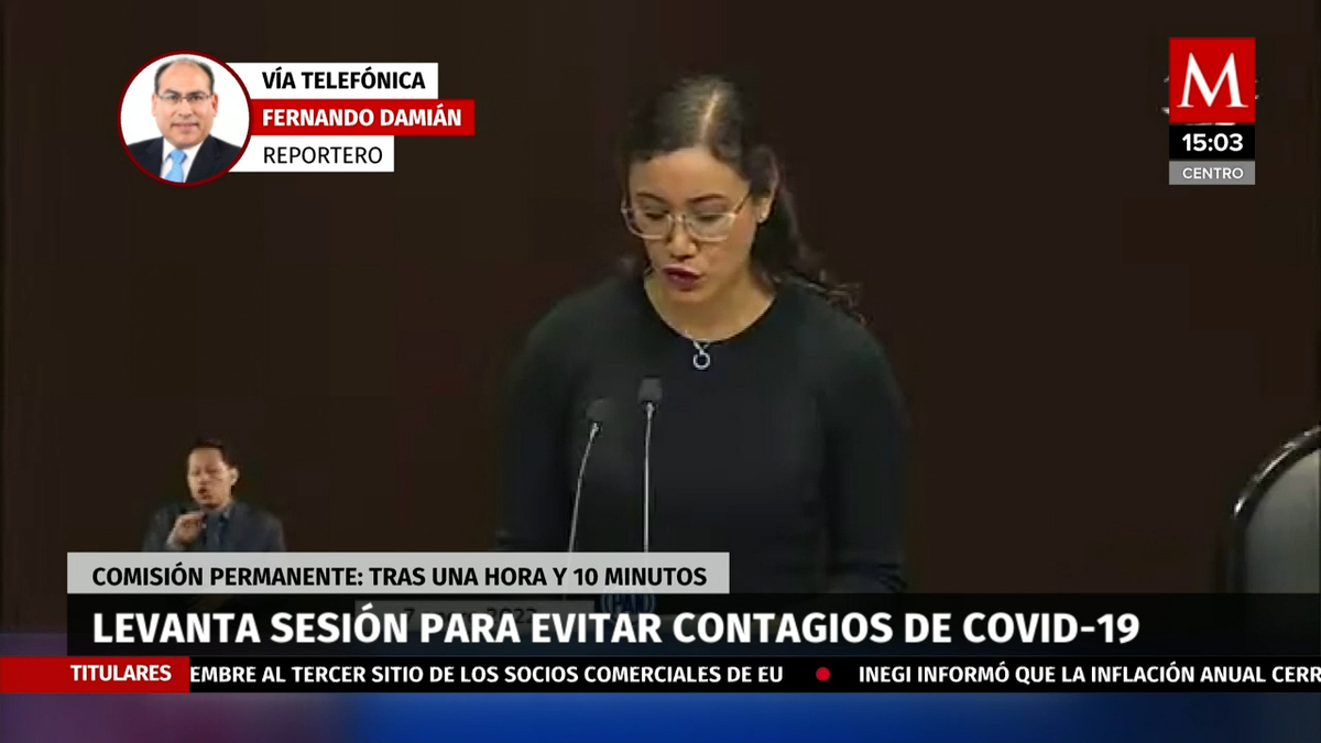 Comisión Permanente interrumpe sesión para evitar contagios