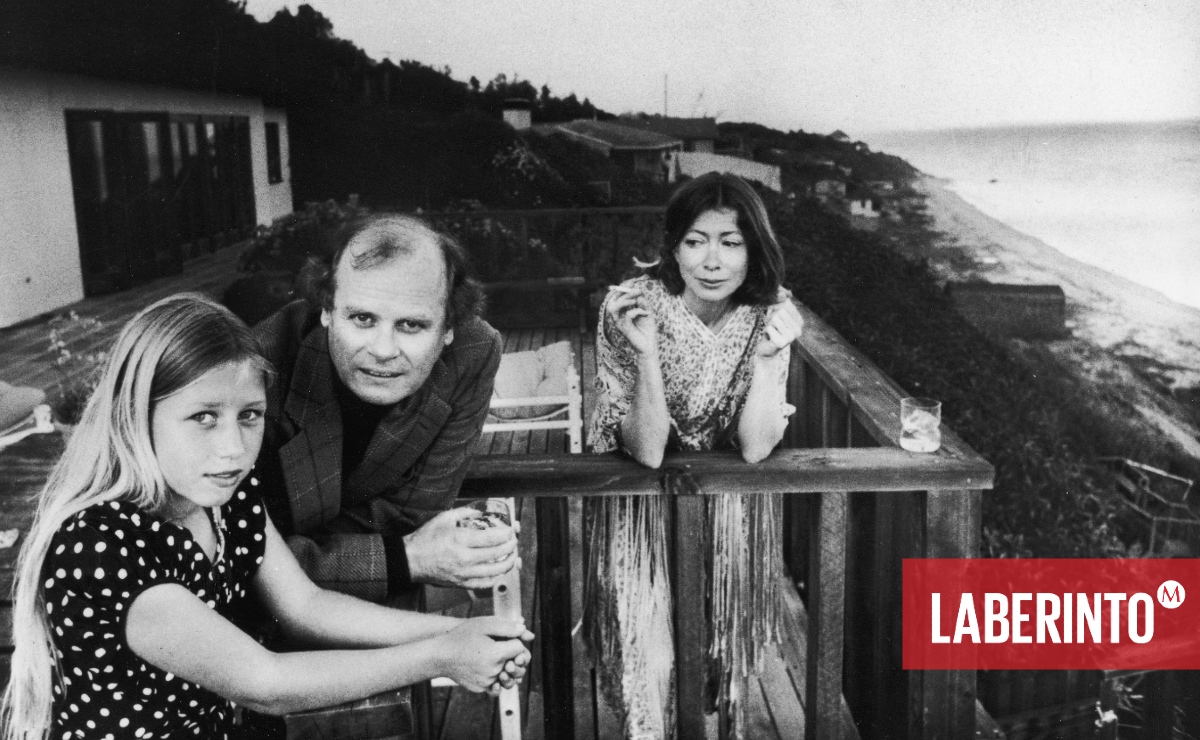 Quintana Roo Dunne, John Gregory Dunne y Joan Didion. (Foto. John Bryson)
