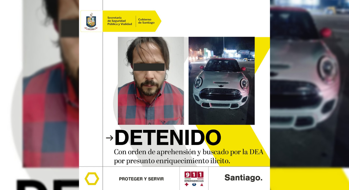 Detienen a secuestrador en Santiago que era buscado por la DEA. Foto: Especial