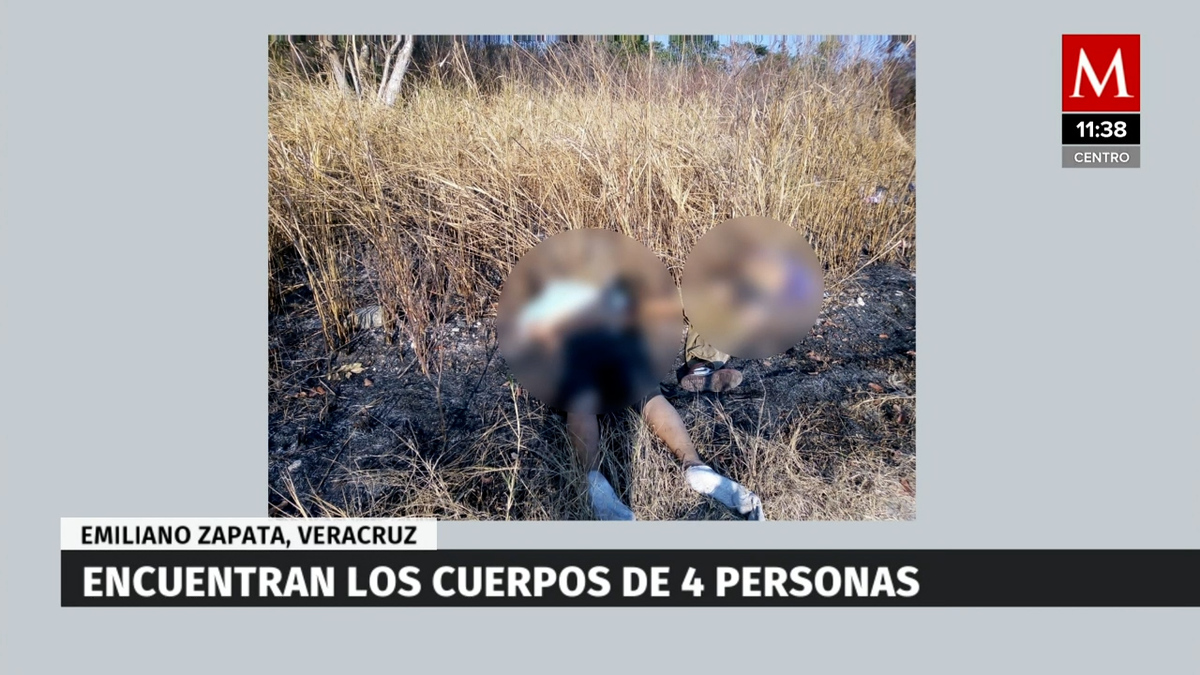 Encuentran los cuerpos de 4 personas en Emiliano Zapata, Veracruz