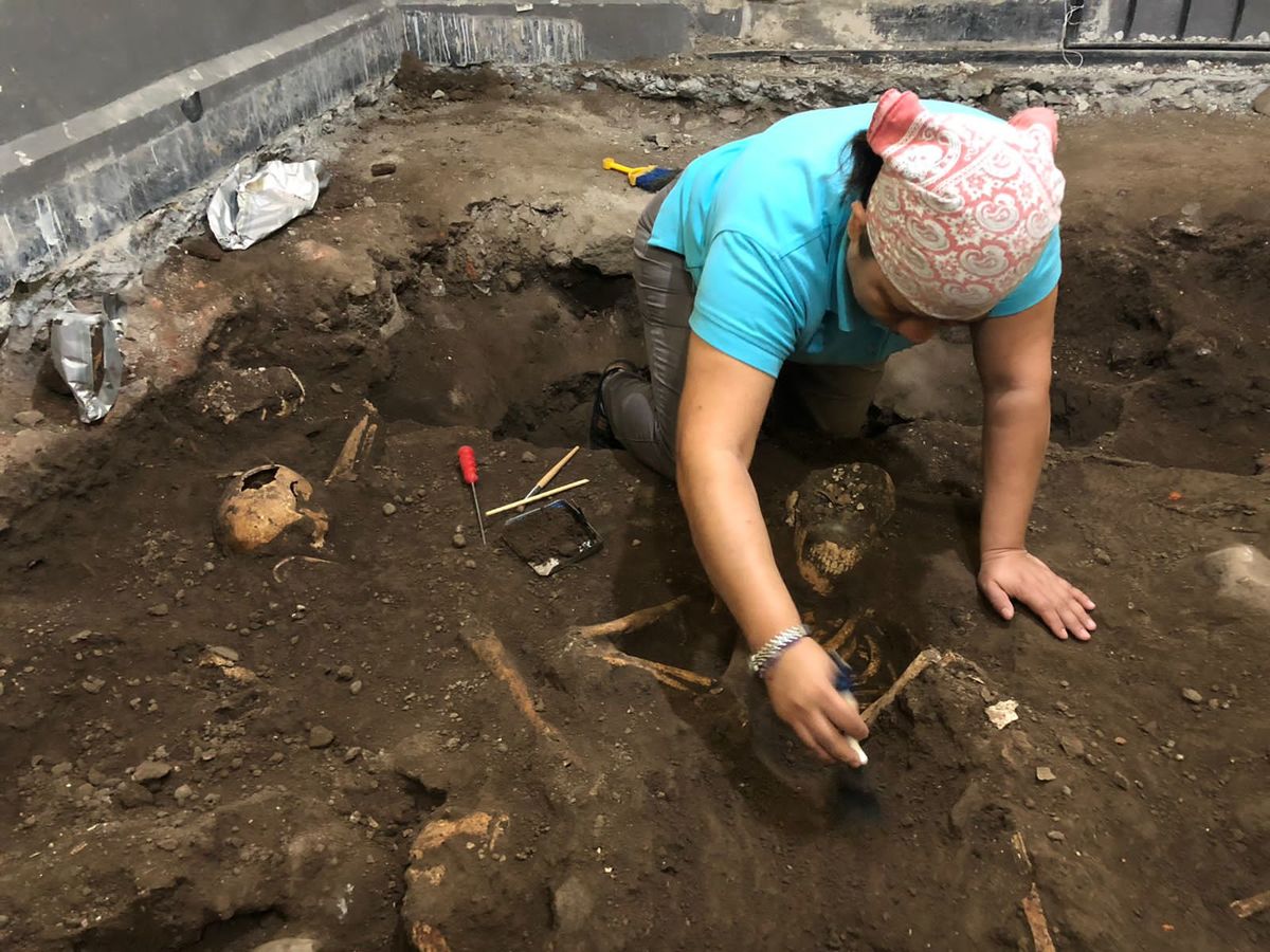 Reparaban los baños de la Catedral de Colima y encontraron cráneos y huesos