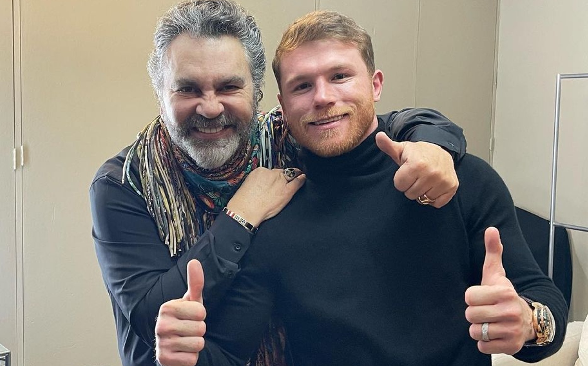 Manuel Mijares con Saúl 'Canelo' Álvarez (Instagram @oficialmijares)