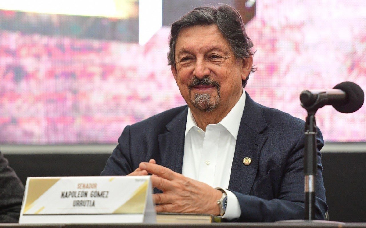 Napoleón Gómez Urrutia durante la presentación de su cuarto libro. | Cuartoscuro