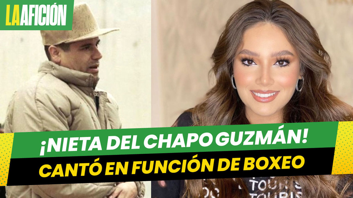 Nieta del Chapo cantó himno en función de boxeo; busca ser cantante
