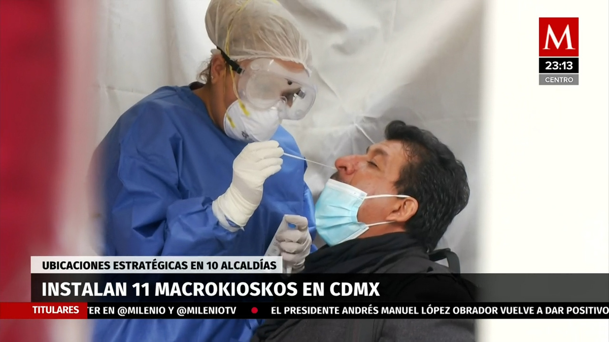 Instalan 11 macroquioscos de pruebas covid en alcaldías de CdMx