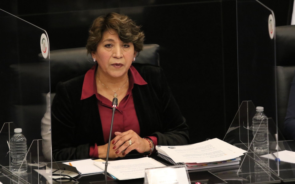 Delfina Gómez, secretaria de la Educación Pública en un evento en el Senado. | Cuartoscuro