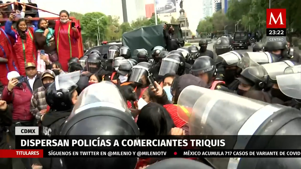 SSC CdMx retira bloqueo de comerciantes en Insurgentes y Reforma