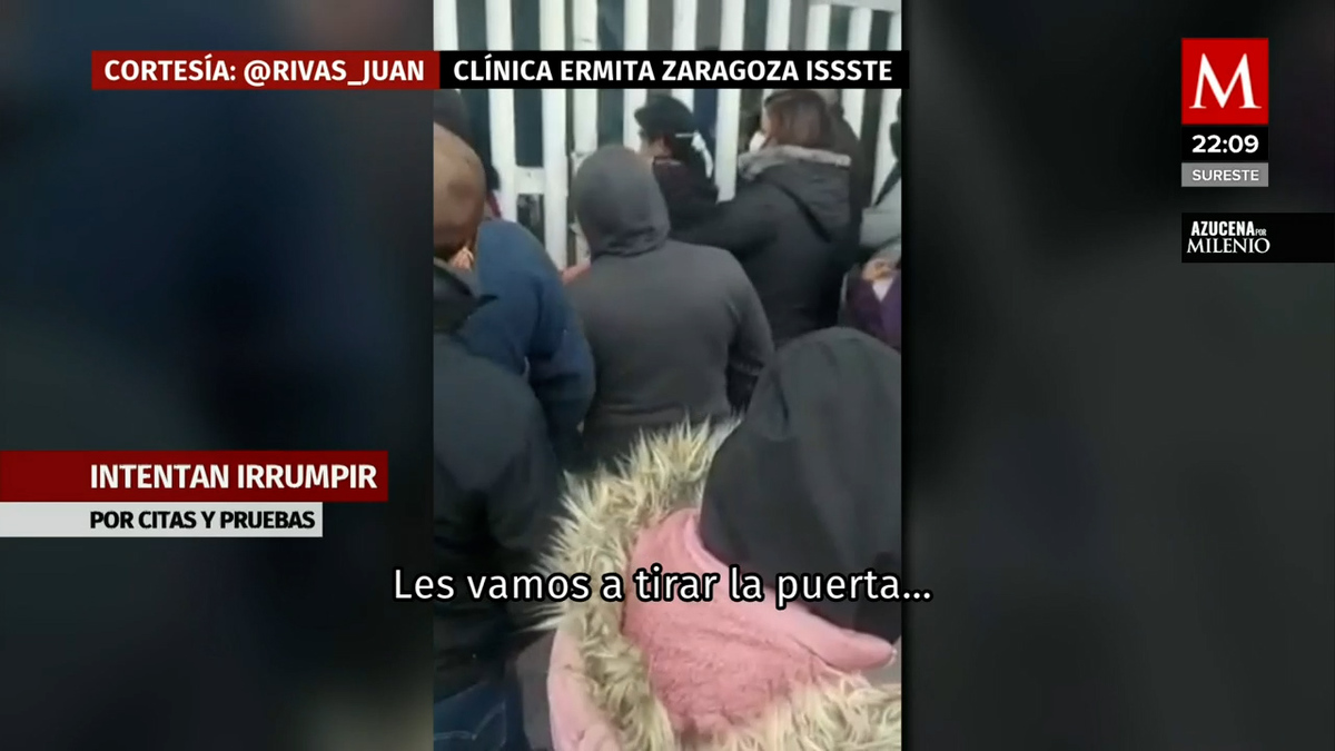 Derechohabientes intentan irrumpir en clínica del ISSSTE al agotarse las pruebas covid-19