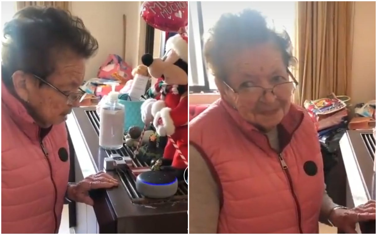 Mujer pide música a Alexa (Captura)