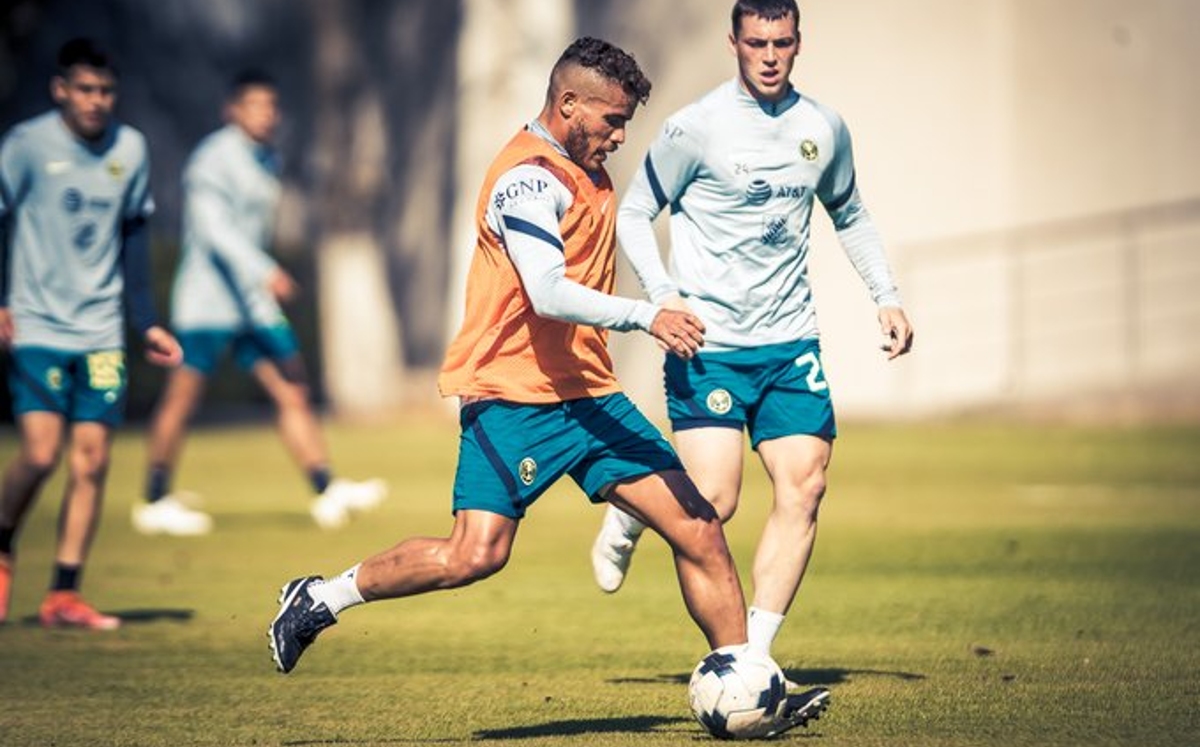 Jona dos Santos y Diego Valdés debutan con América en amistoso (Twitter)