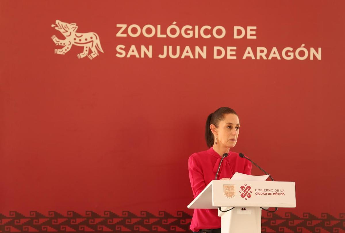 Claudia Sheinbaum en la entrega de la rehabilitación del Zoológico San Juan de Aragón. | Octavio Hoyos