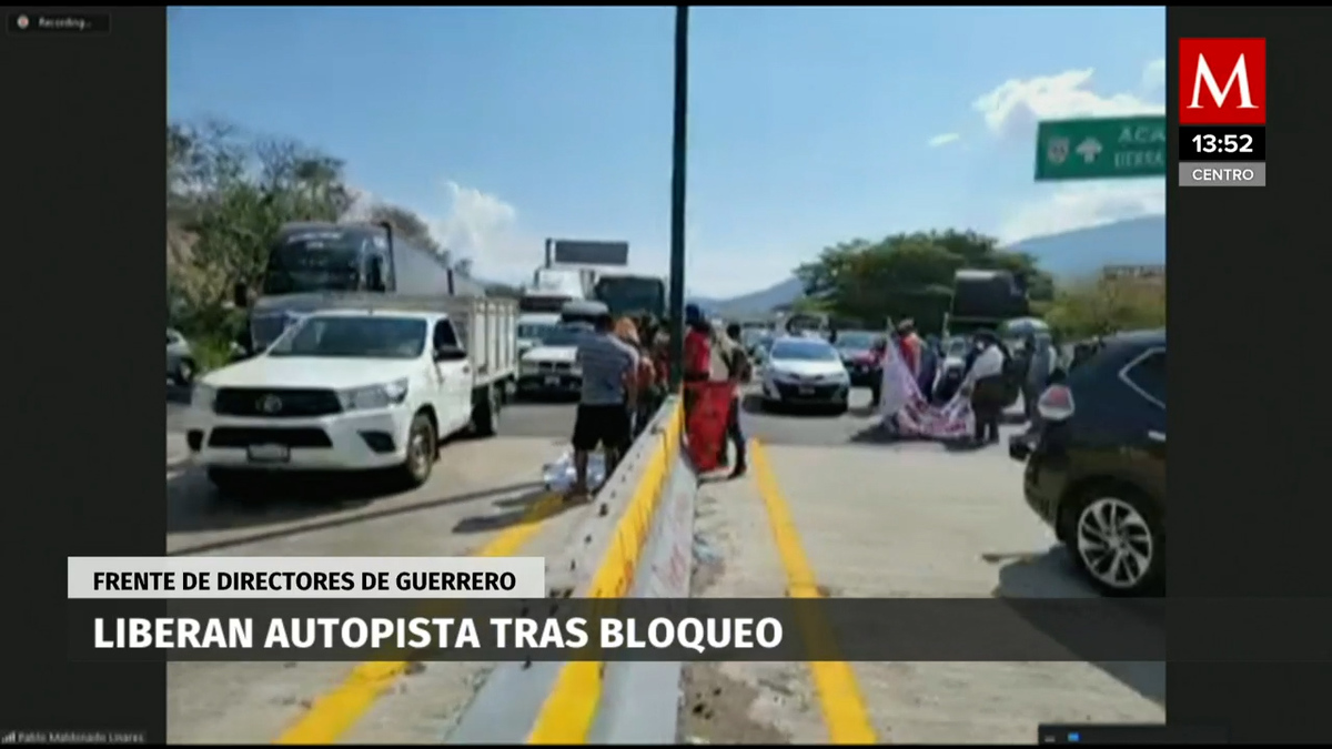 Frente de directores de Guerrero Liberan autopista tras bloqueo