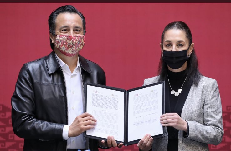 Claudia Sheinbaum y Cuitláhuac García. (Twitter)