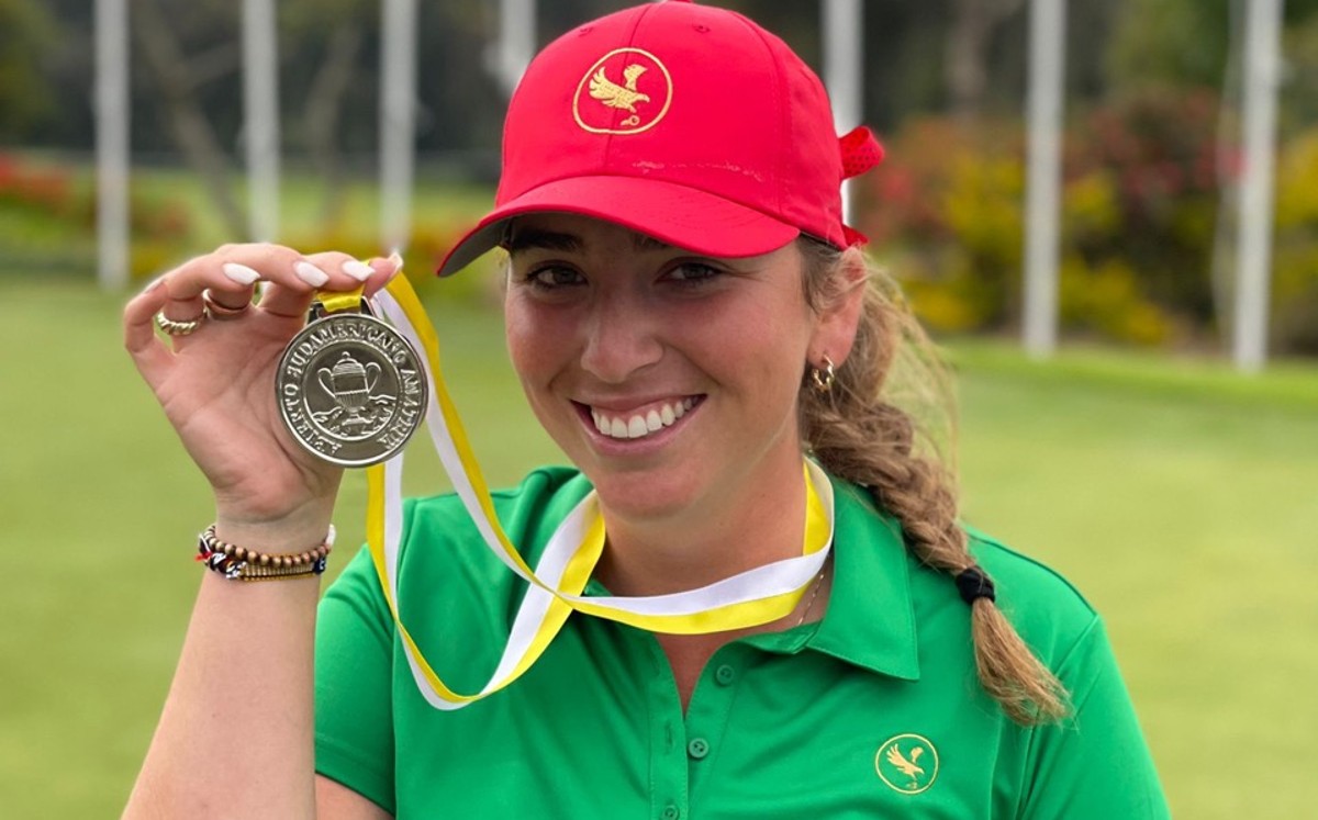 María José Martínez quedó en segundo lugar del Abierto Sudamericano Amateur de Golf (Twitter @fedmexgolf)