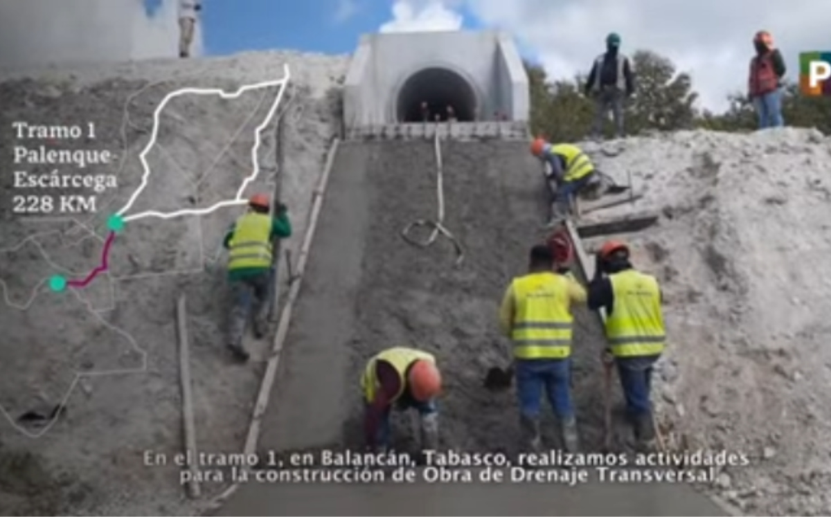 Avance de la obra del Tren Maya. Foto: ESPECIAL