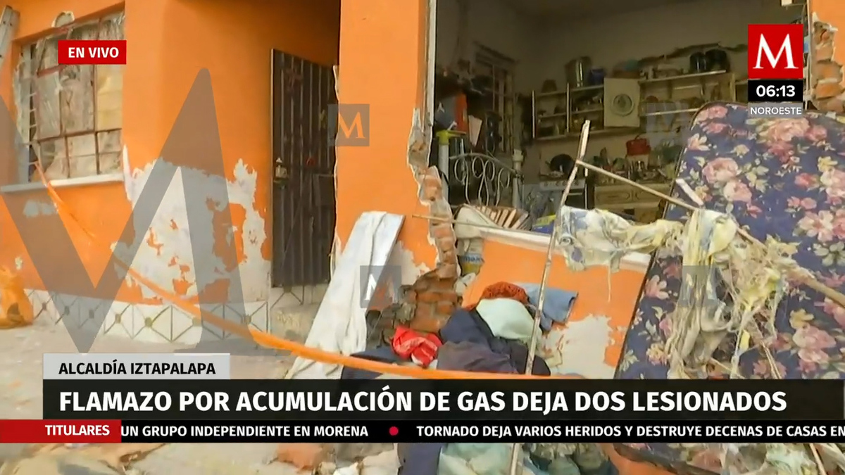 Flamazo por acumulación de gas deja dos lesionados en Iztapalapa