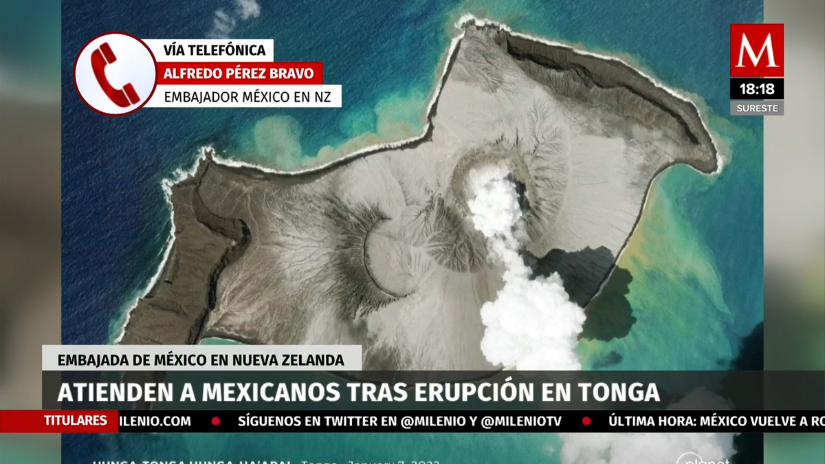 Atienden a mexicanos tras erupción de volcán en Tonga