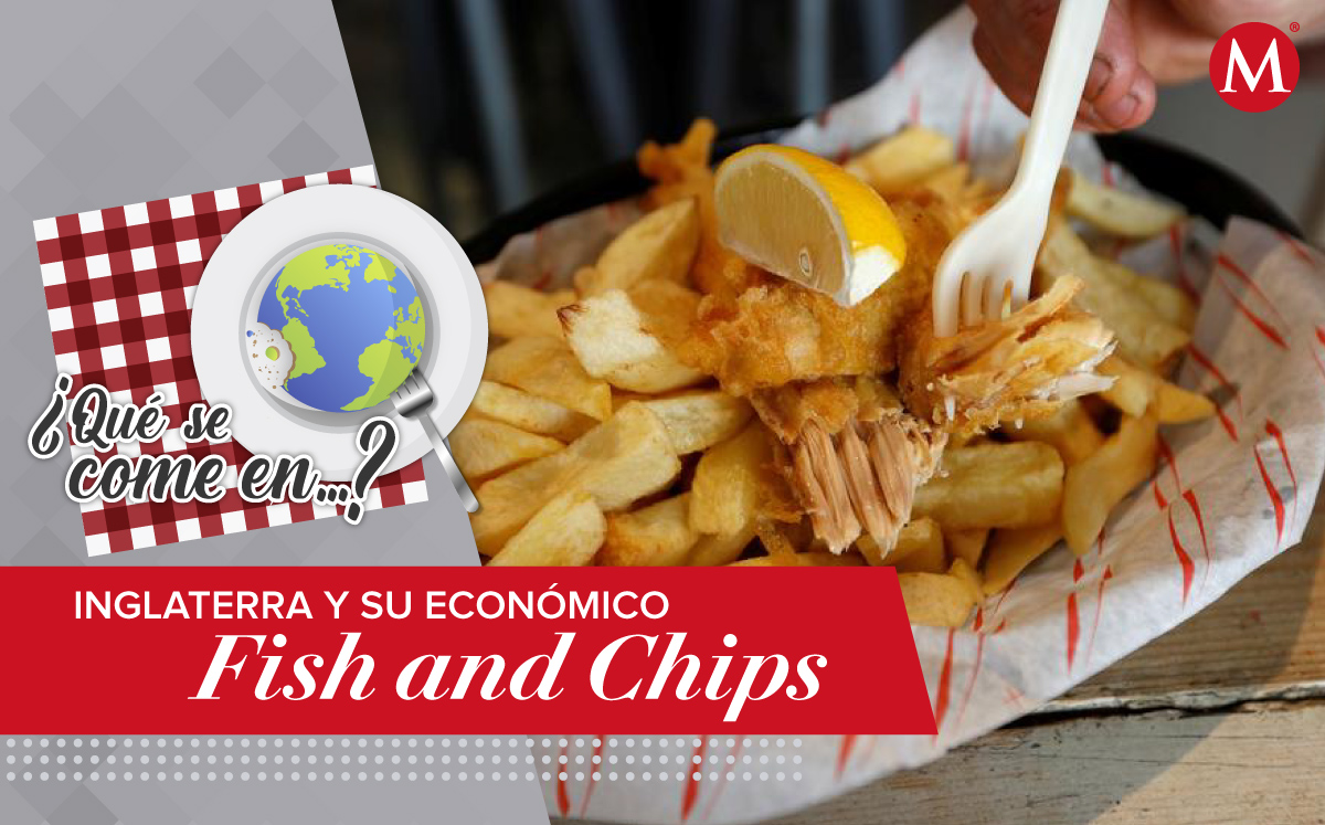 Los Fish & Chips son una de las comidas principales del Reino Unido. (lustración)