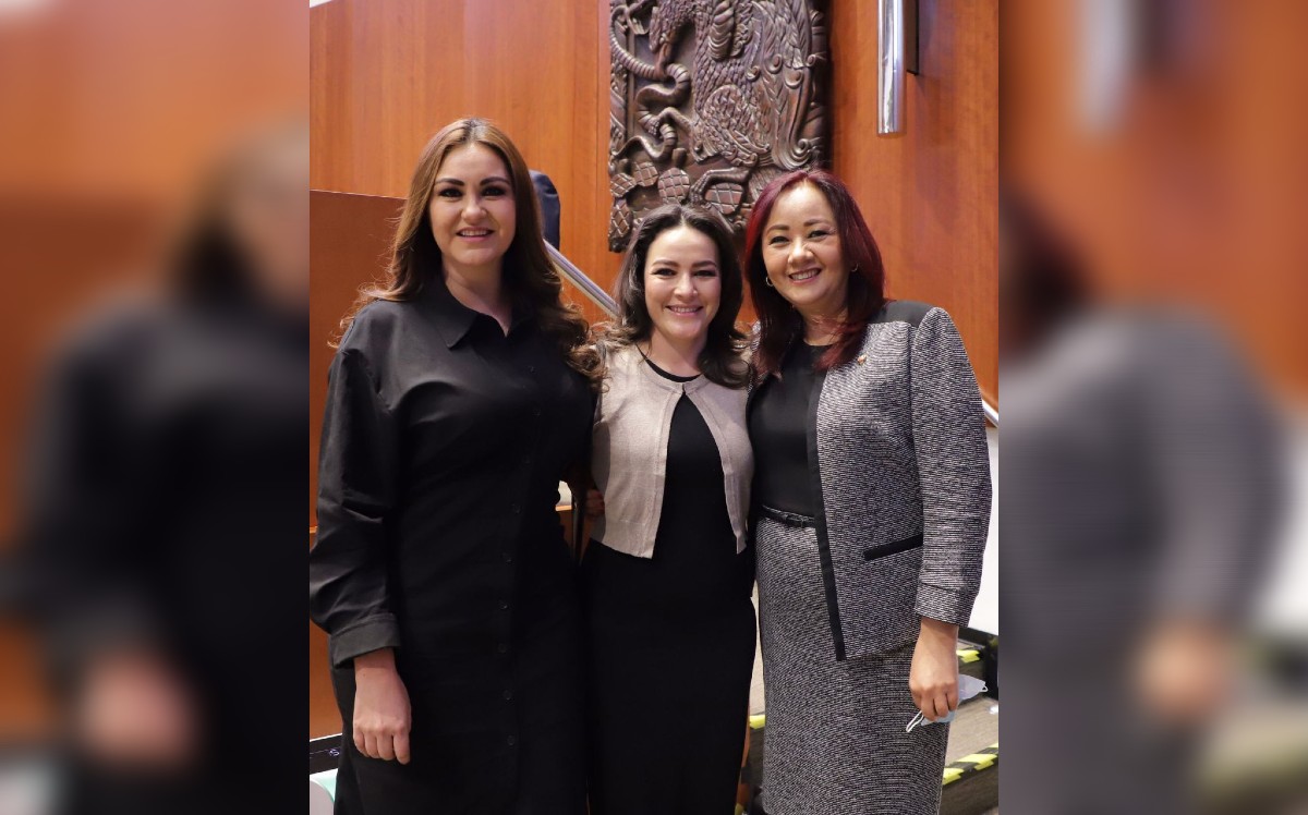 Geovanna Bañuelos, Martha Márquez y Cecilia Pinedo. | Twitter
