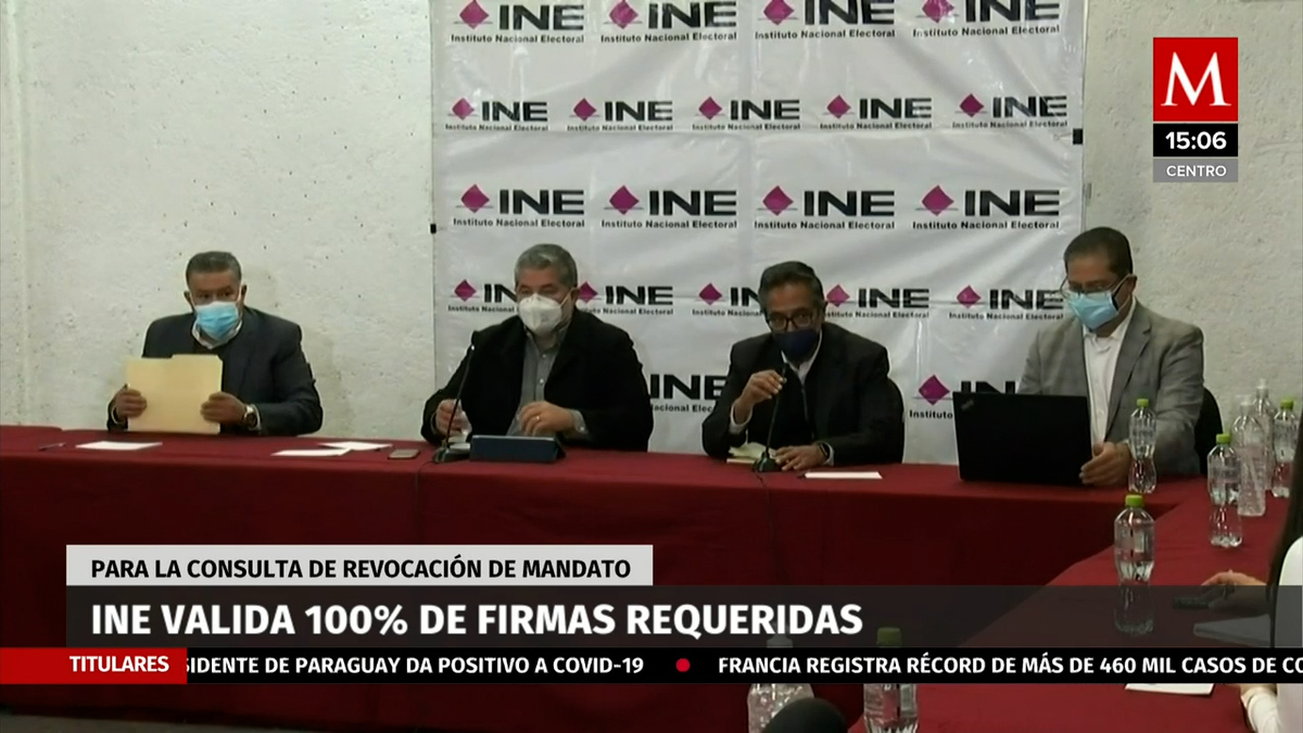 INE valida 100% de firmas requeridas para la consulta de revocación de mandato