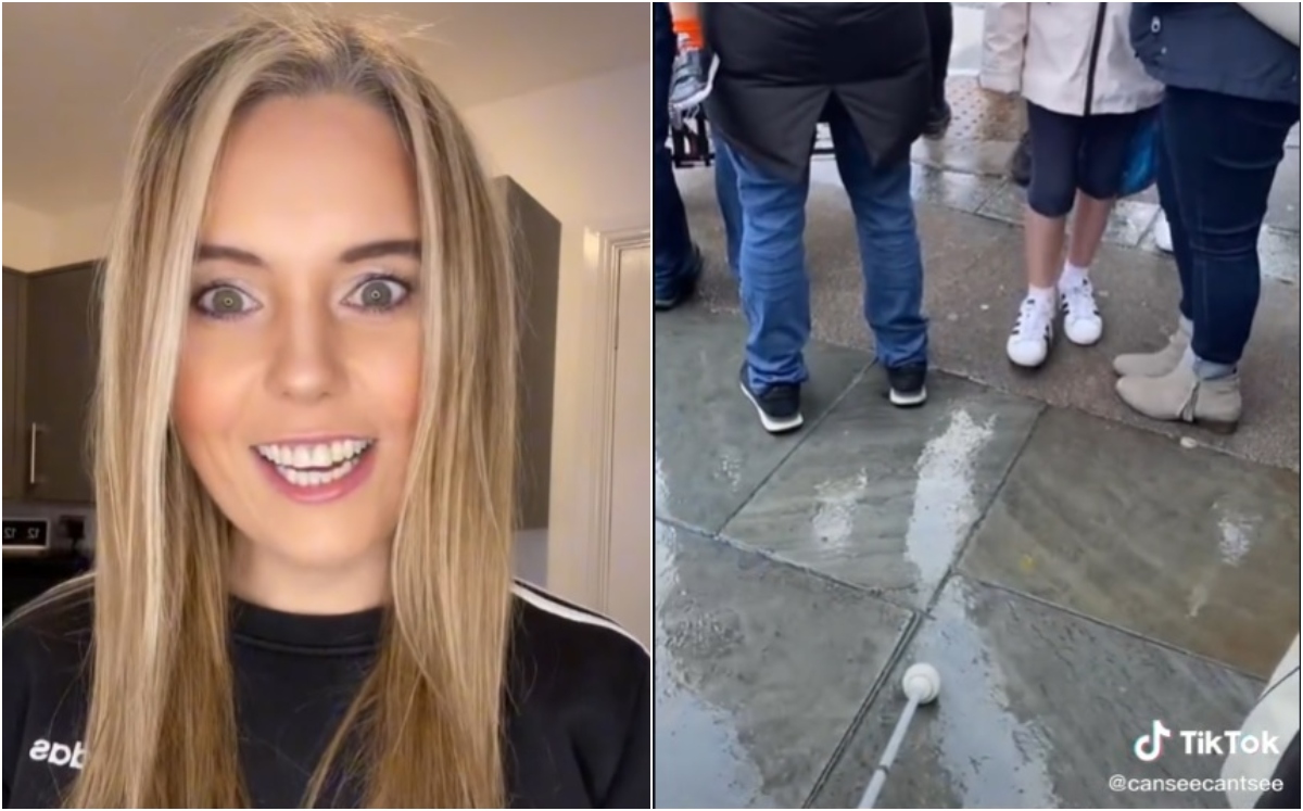 Una persona invidente graba como es su día a día y se hace viral en 'TikTok' | TikTok @canseecantsee