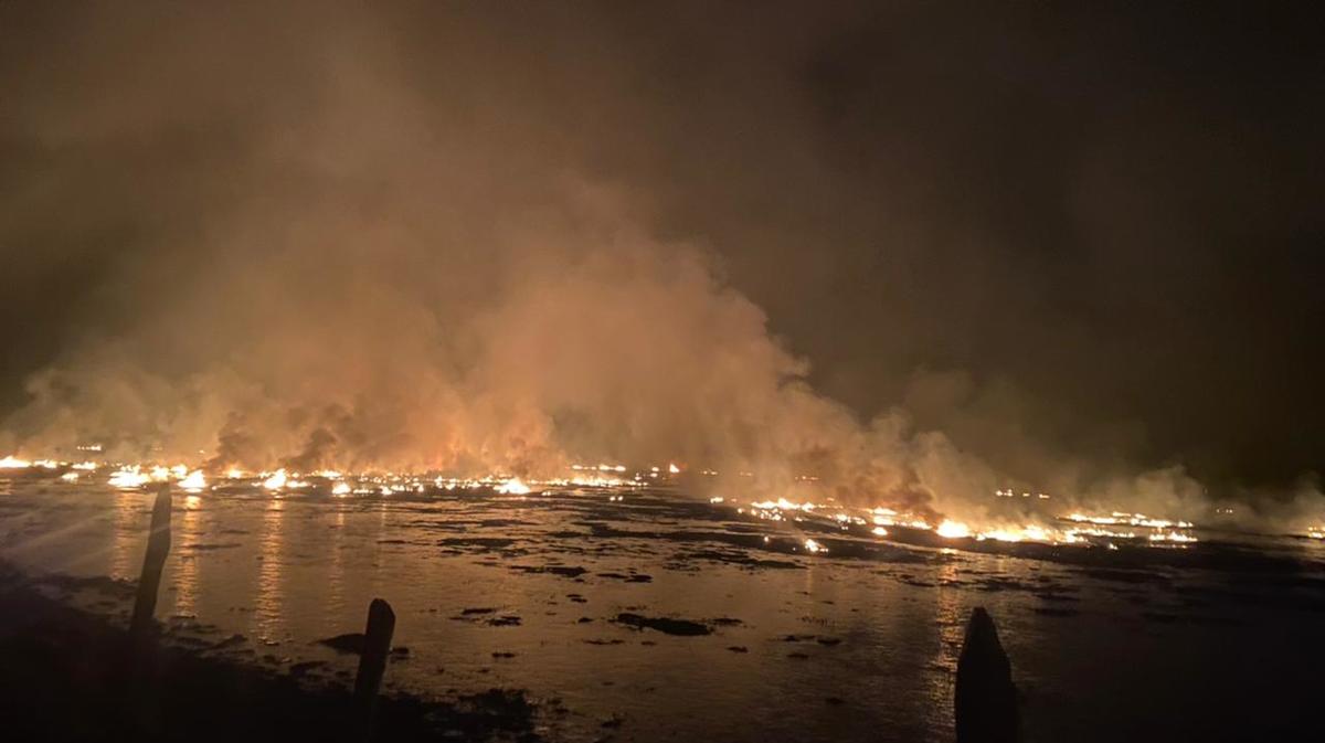 Se registró un fuerte incendio. (Liliana Collado)