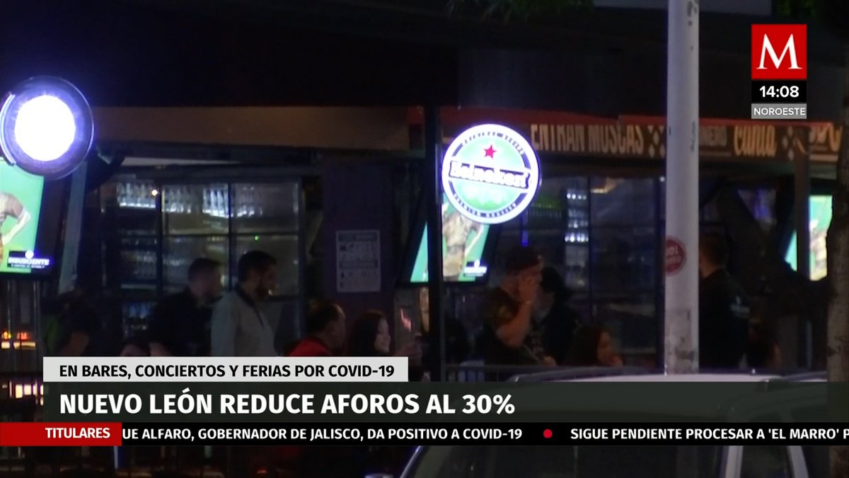 Nuevo León reduce aforos al 30% en antros, casinos y conciertos
