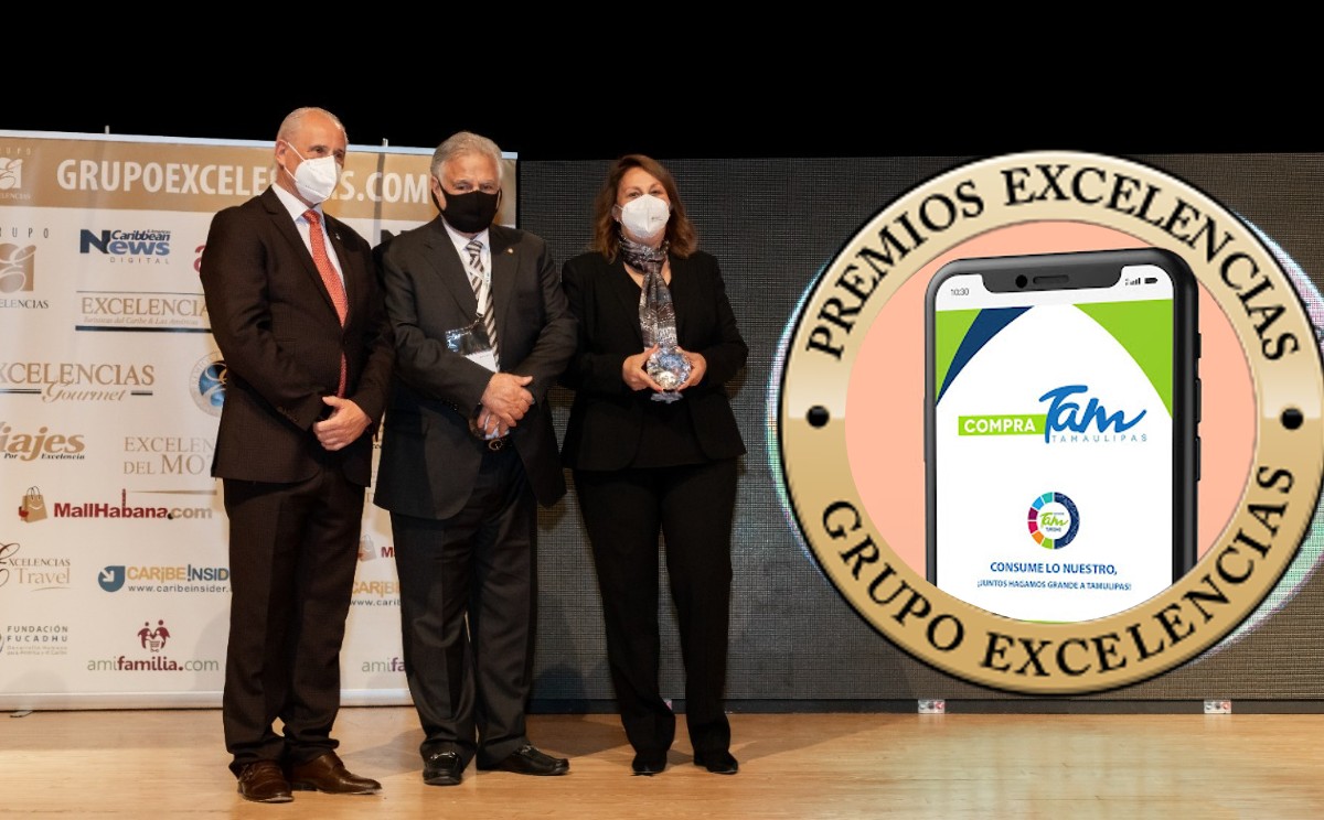 Tamaulipas recibió otro premio por la ampliación CompraTam en Madrid.