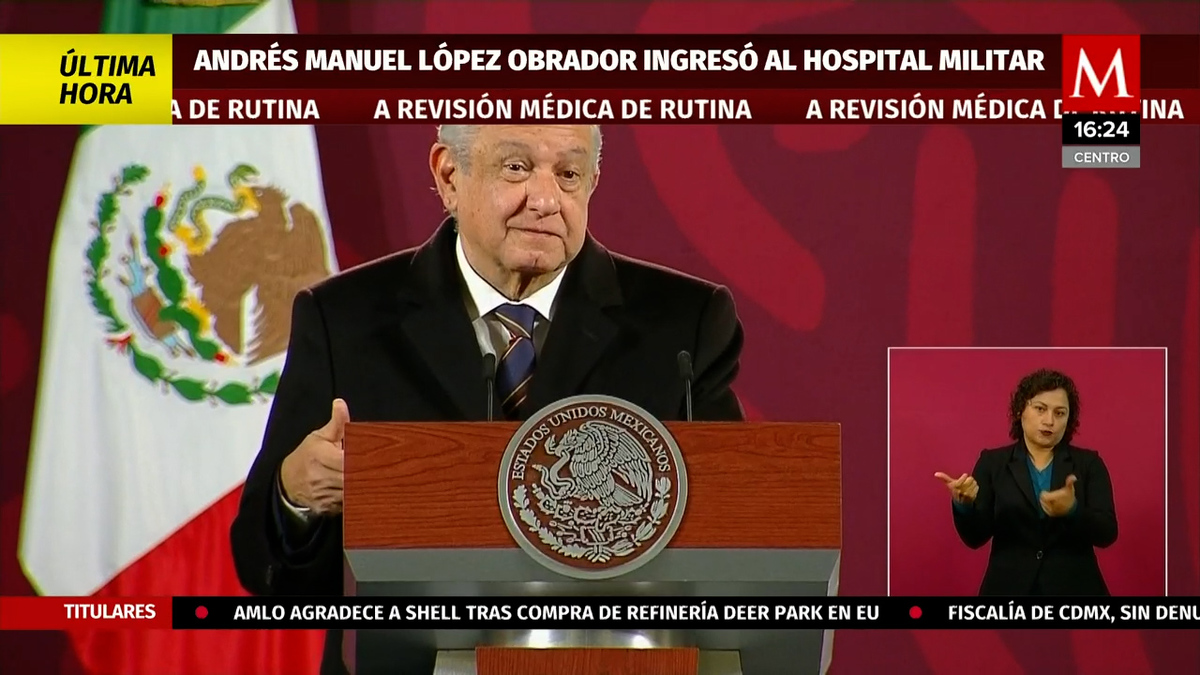 AMLO ingresó al Hospital Militar para revisión médica programada