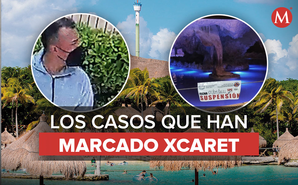 Se han registrado dos acontecimientos en Xcaret. (Fotos: Especial / Diseño: MILENIO)