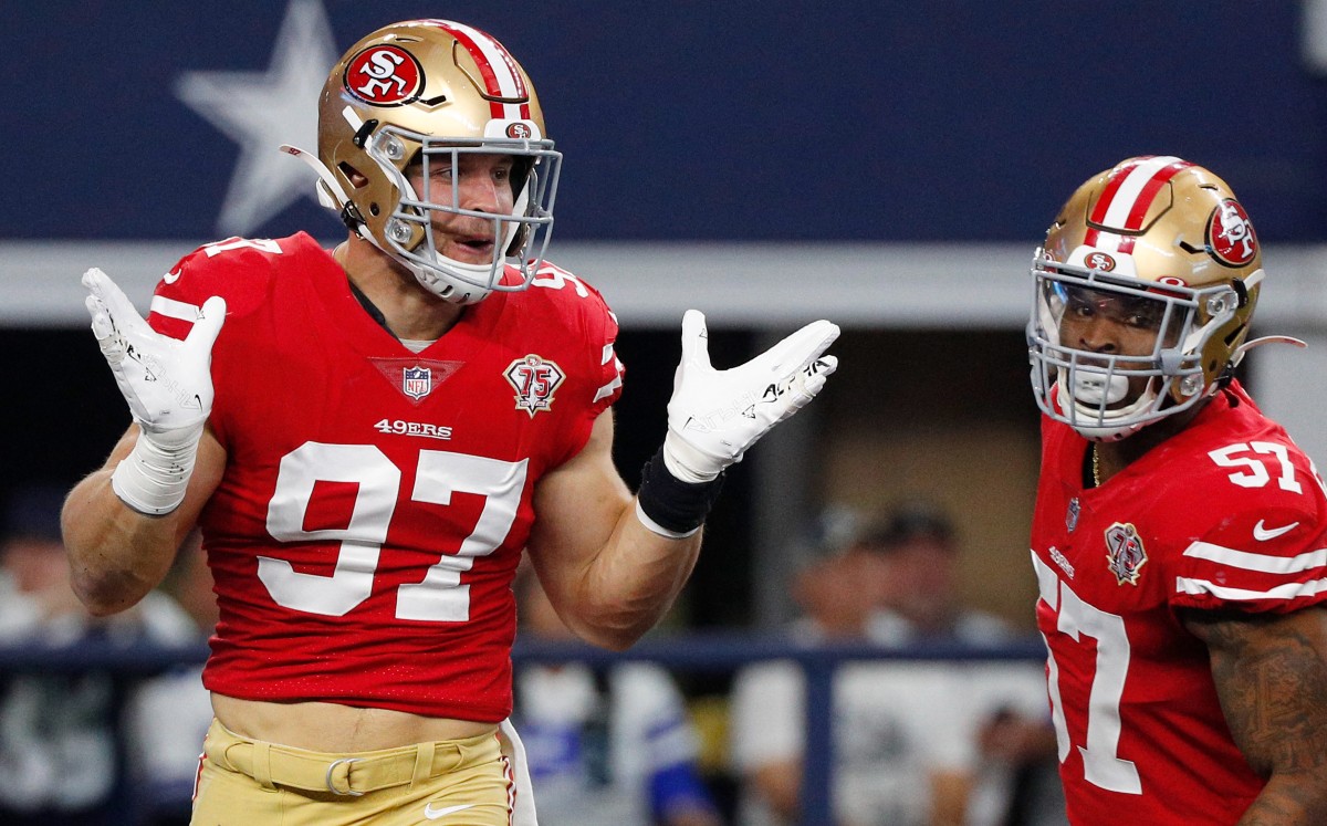 Nick Bosa está listo para jugar contras Green Bay Packers en la Ronda Divisional  (AFP)
