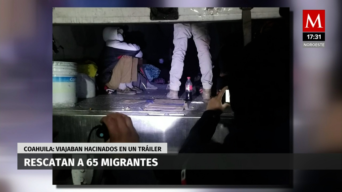 En Coahuila, rescatan a 65 migrantes que viajaban hacinados