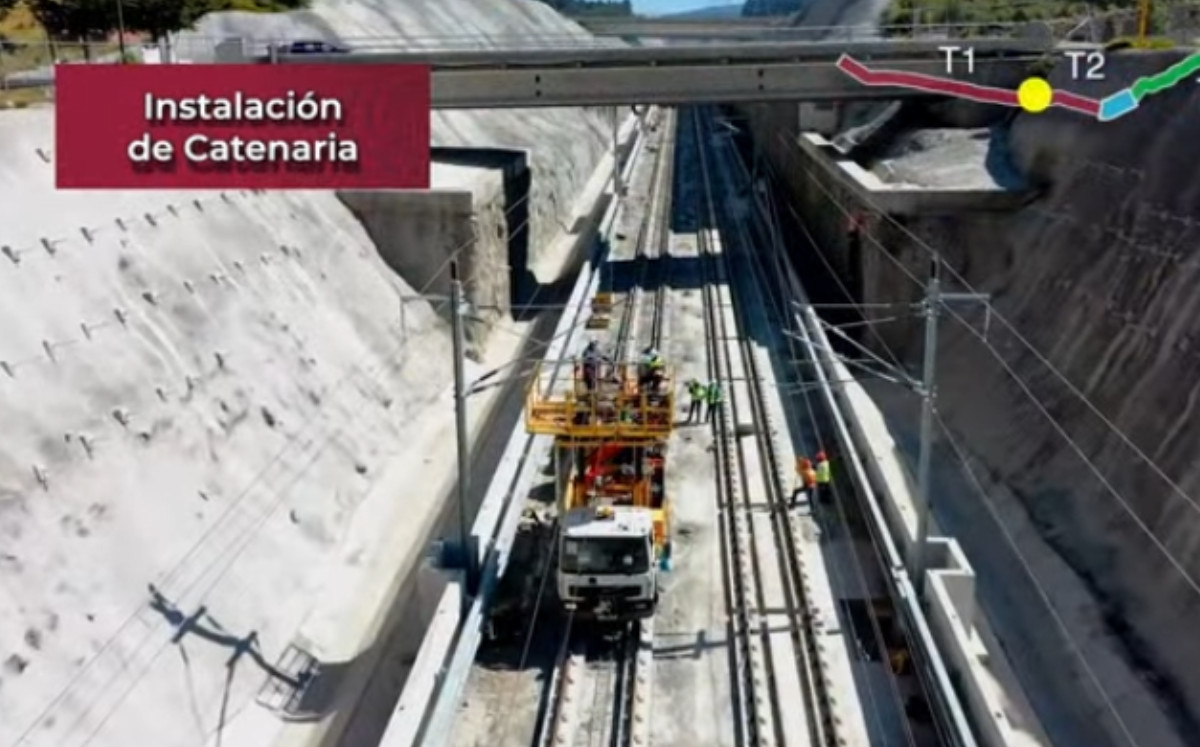 Avance de obra del Tren Interurbano México-Toluca. Foto: ESPECIAL