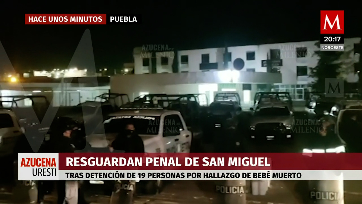 Policía estatal resguarda penal de San Miguel en Puebla