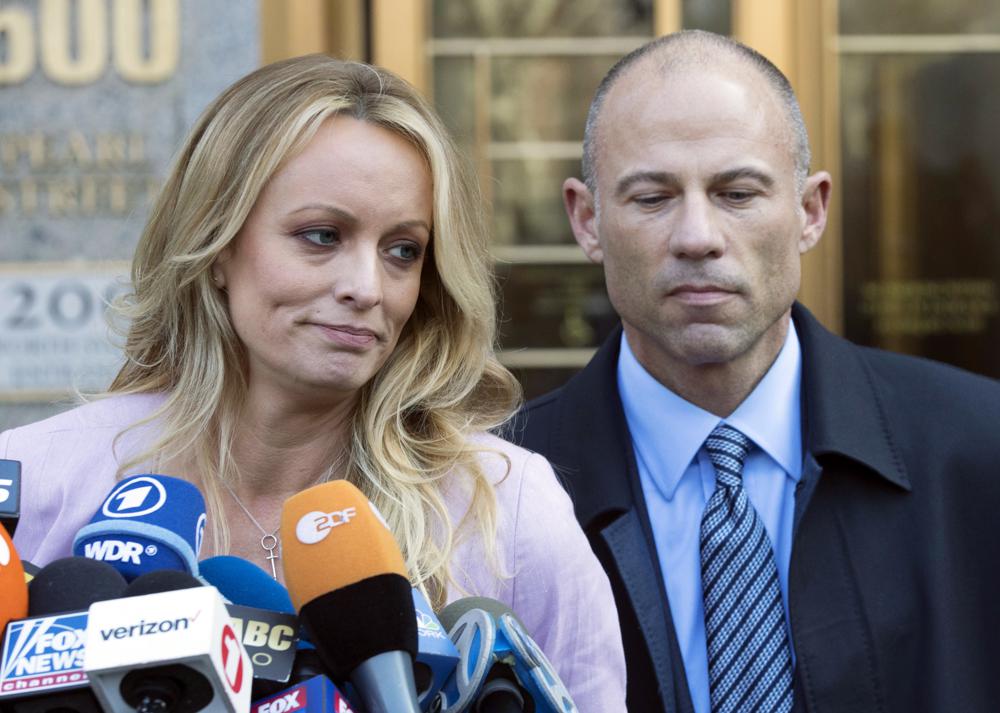 Stormy Daniels y Michael Avenatti. / AP.