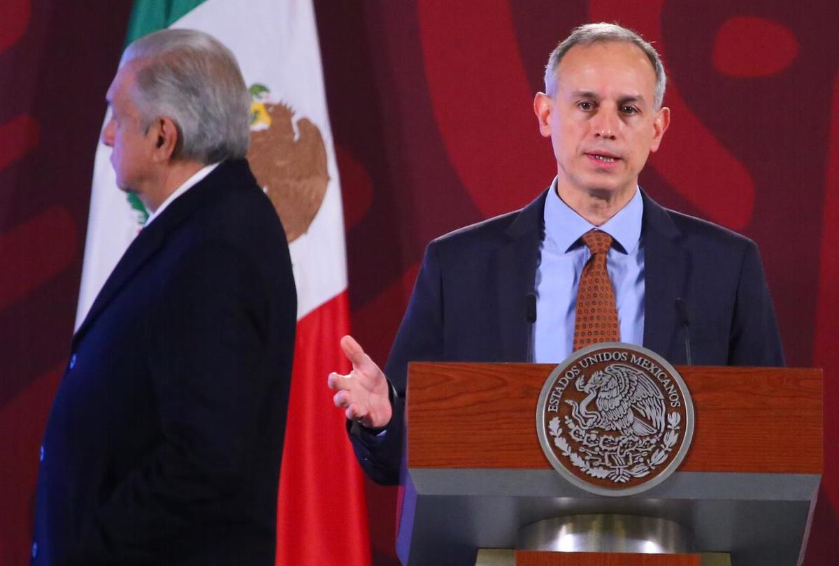 Hugo López-Gatell en conferencia del Presidente. | Ariel Ojeda