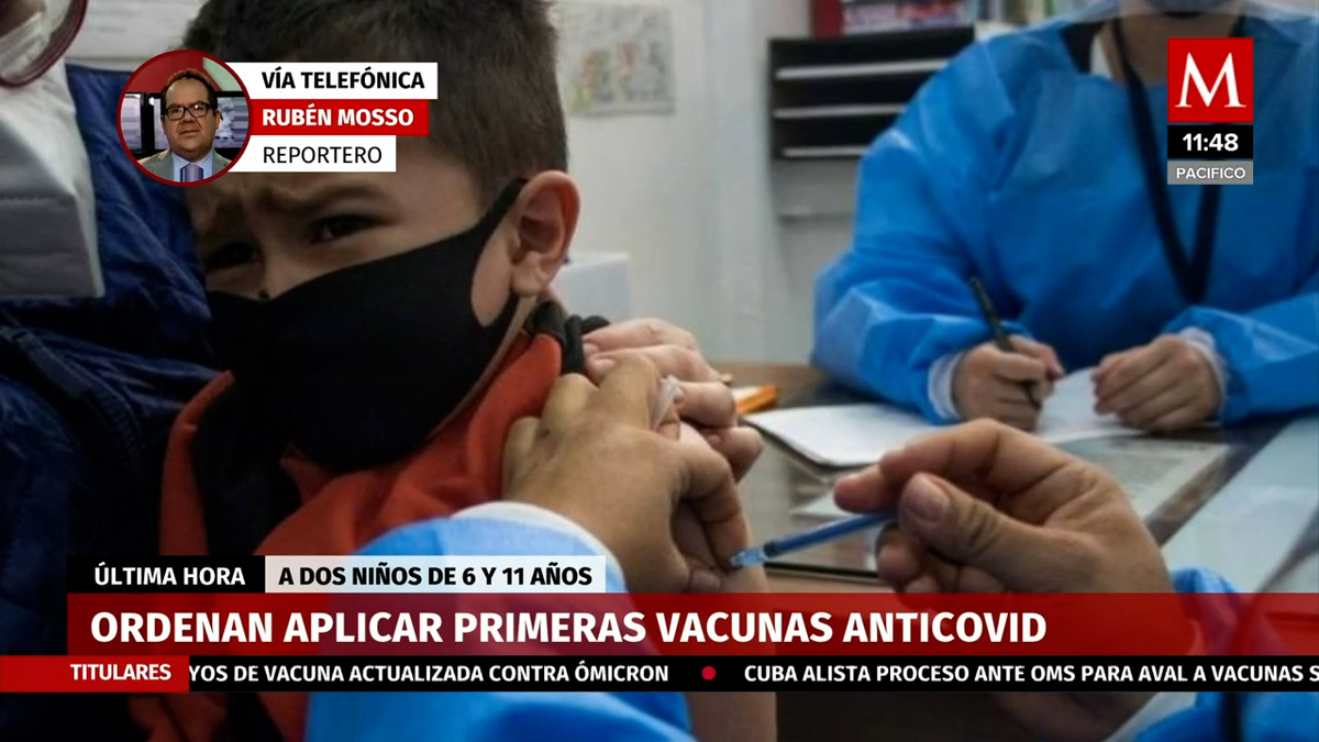 Ordenan aplicar primeras vacunas anticovid a menores de 12 años